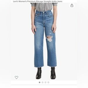 Levi's Women's Premium Ribcage Straight Ankle Jeans